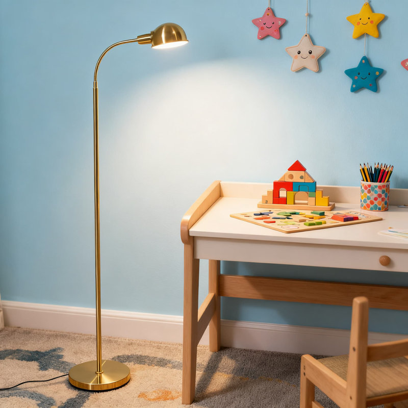 Lampe sur pied à DEL avec col-de-cygne réglable, lumière autoportante compatible avec la maison intelligente pour la lecture dans le salon, le bureau ou la chambre à coucher