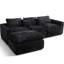 Canapé en éponge désossée à haute résilience de 108 pouces avec densité 30, coussins à double couche en forme de nuage, plusieurs options de combinaison, aucune installation requise / noir