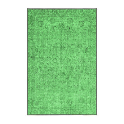 Washable Abstract Indoor Rug