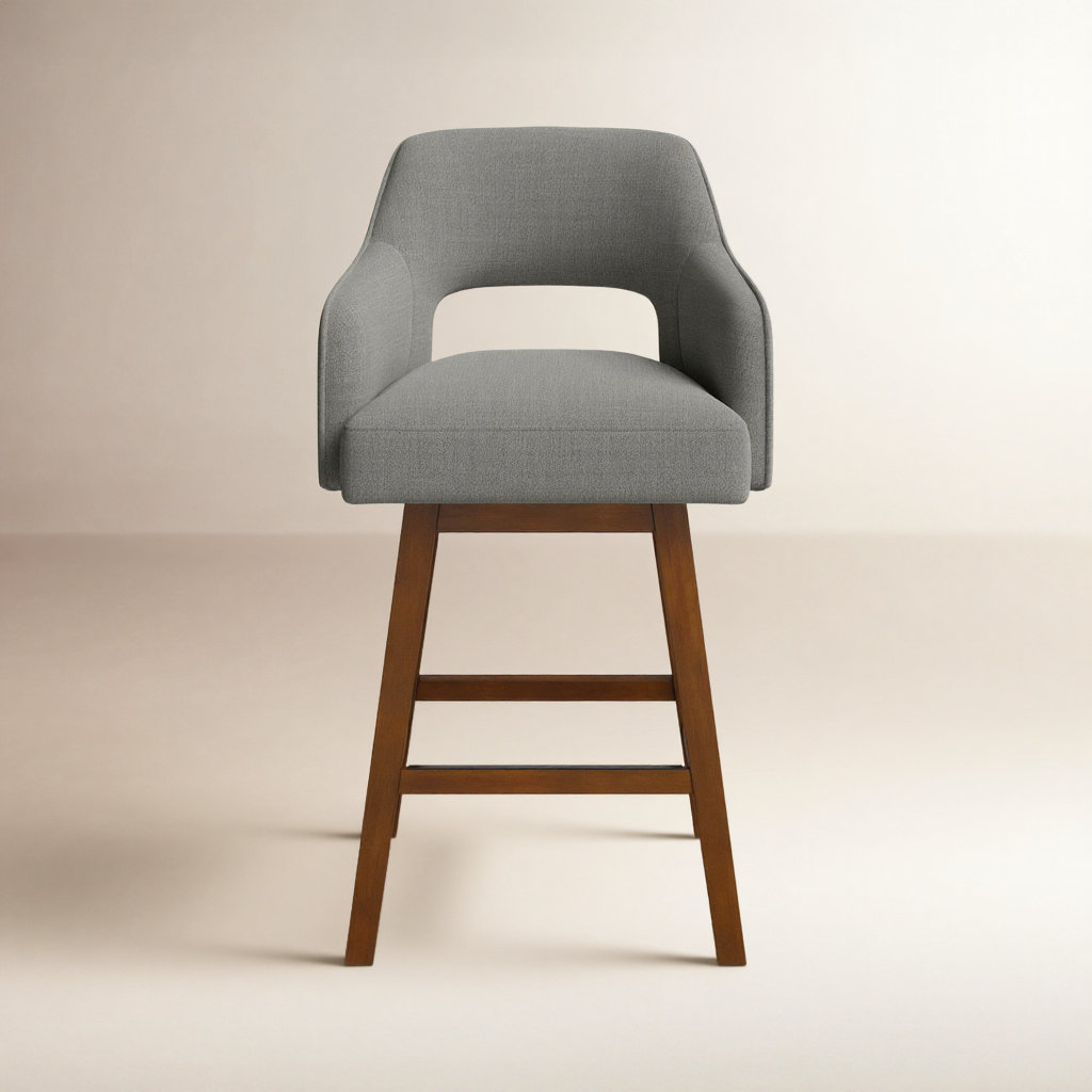 Lainey Upholstered Bar Stool, Effie Flint Performance Linen