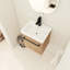 Ensemble de meuble-lavabo mural moderne 30 po avec lavabo en céramique