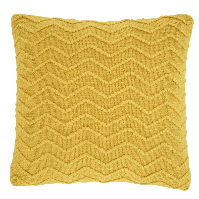 Chevron 43" H Cushion with Filling, Ochre