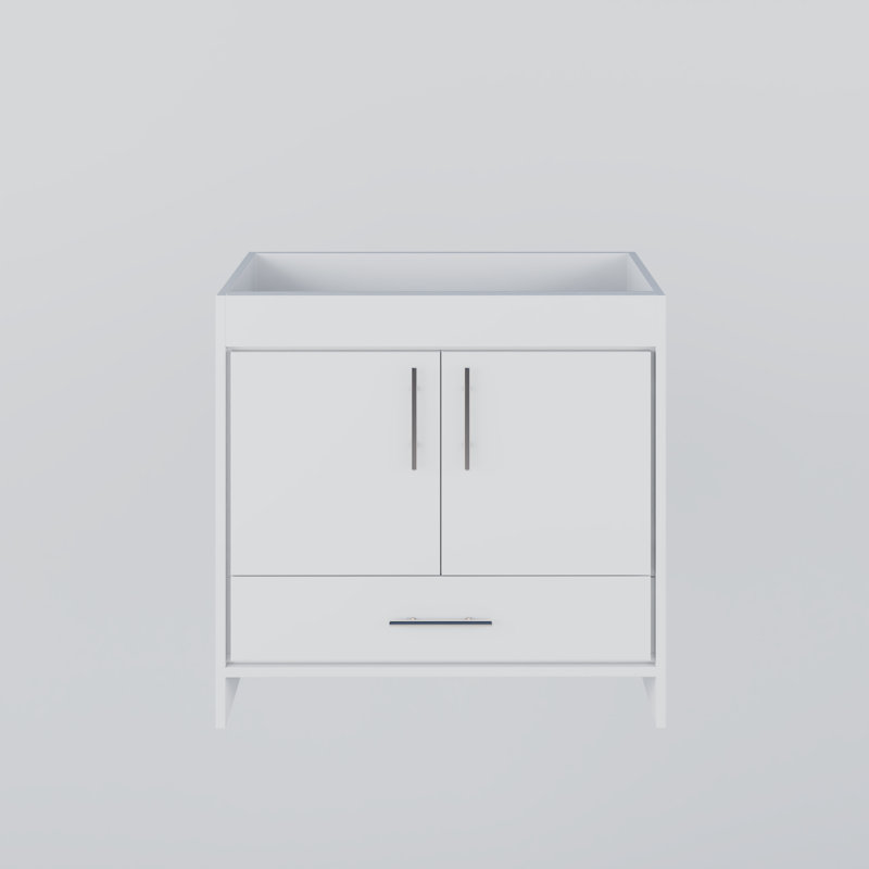 Base de meuble-lavabo simple 35,25 po Volpa, Blanc doux