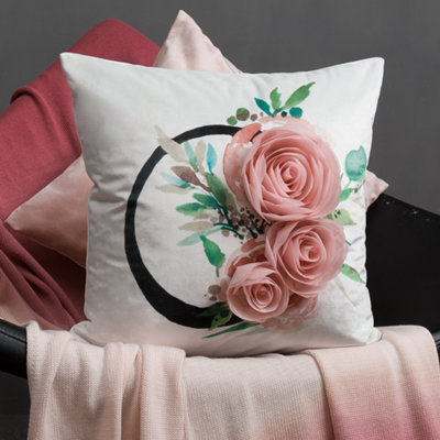  Appliqued Velvet Pillow Cover