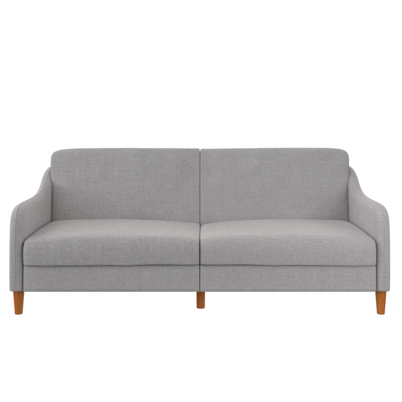 2 Seater Linen Blend Sofa, Light Gray Performance