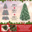 Arbre de Noël vert avec support, non pré-éclairé et pré-éclairé, 14 tailles disponibles-1577673319-1577673315