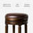 Maven Lane Pullman Backless Swivel Kitchen Stool with Upholstery Seat-128006623-128006627