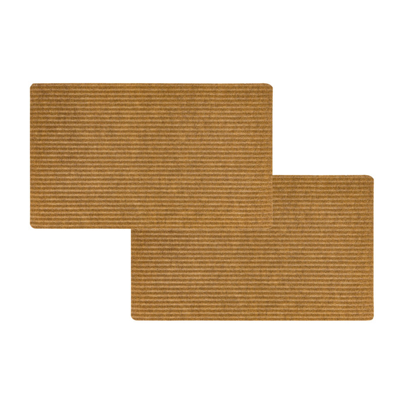 Paillasson intérieur / extérieur antidérapant double jeu, Tanné, 2 pièces 18 po x 30 po