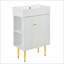 Meuble-lavabo moderne avec lavabo et rangement à gauche