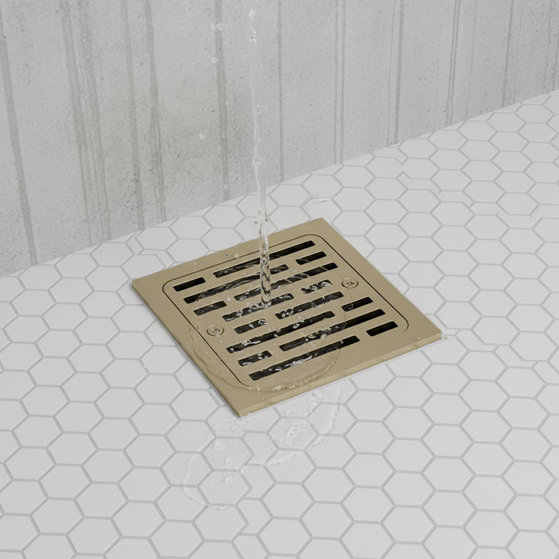 Faucet 4 Inch Tile-In Square Shower Floor Drain , Shower Drain Kit, Square Shower Drain, Chrome Shower Drain, Shower Floor Drain