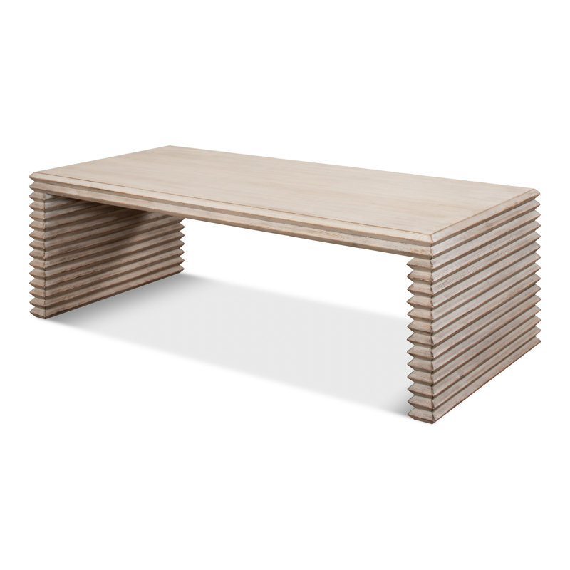 Solid Wood Coffee Table, Stone Gray