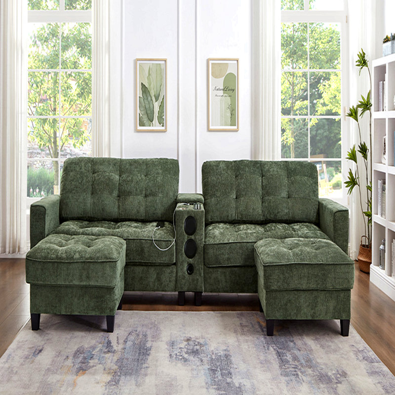 Canapé modulaire Modern, Green Chenille