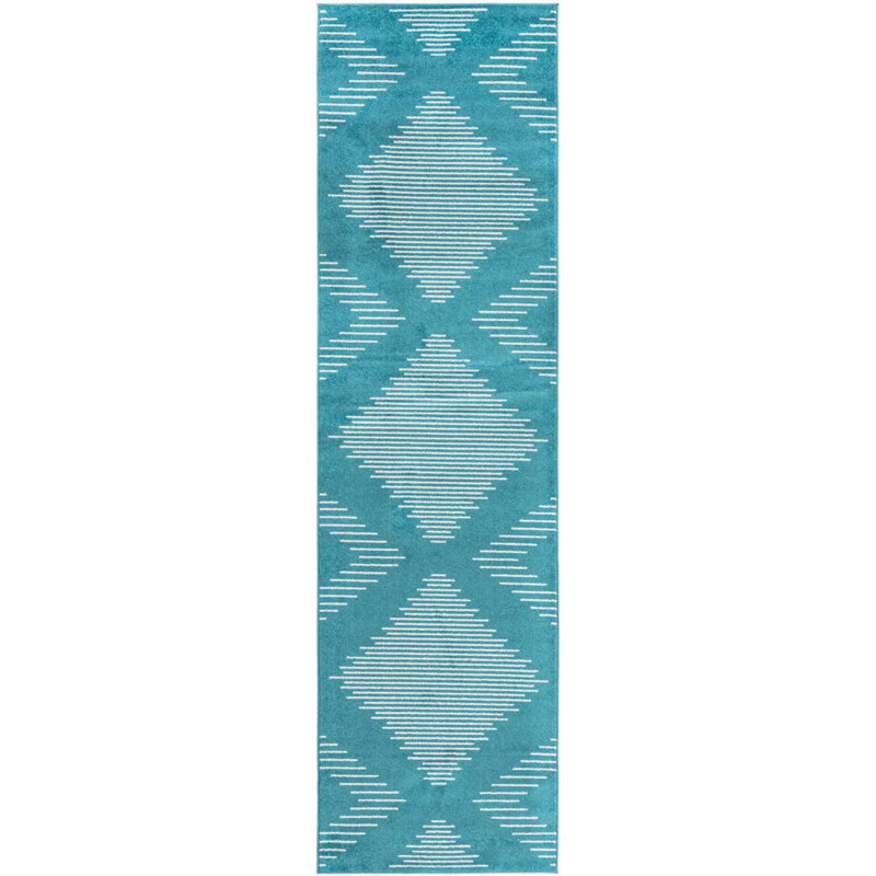Geometric Indoor Rug, Runner 3'3" x 12'