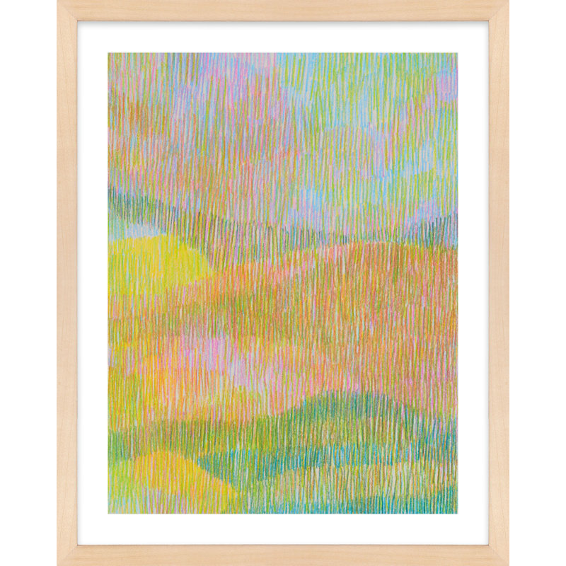 «Summerhill» par Jacques Pilon - peinture encadrée, Brun, H 38 po x l 30 po x P 1,25 po