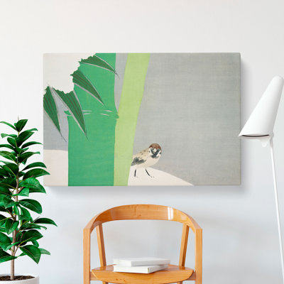 Sparrow by Kamisaka Sekka - Wrapped Canvas Painting
