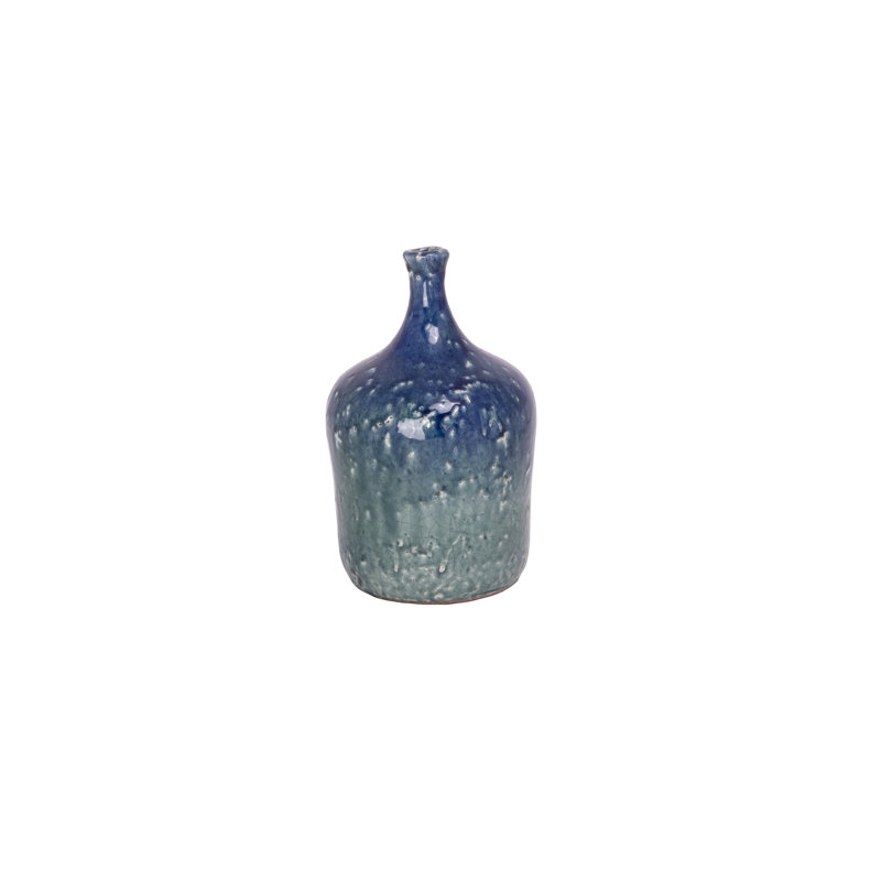 Terracotta Vase Mix Green and Blue.., 5.75" H x 5.75" W x 9.25" D