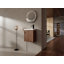 Meuble-lavabo mural 18,5 po avec lavabo en résine, porte simple à fermeture douce, panneau de fibres à densité moyenne, emballage naturel