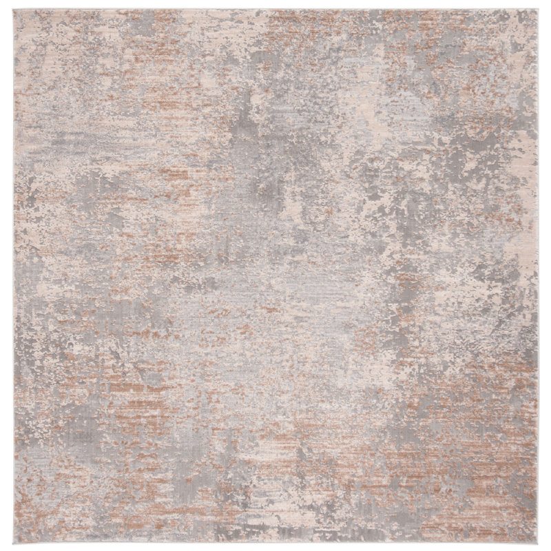 Tapis abstrait Keyra Performance, Carré 6 pi 7 po
