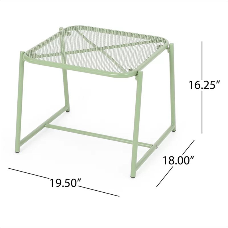 ELBA 15.5"H SIDE TABLE, Green