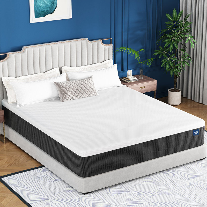 Shelburn 12" Plush Foam Mattress with Cooling Gel & Ergonomic Support, Made in USA, Twin XL