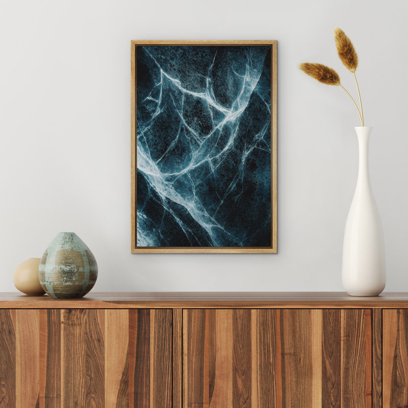 «Neutral Abstract Wall Art», reproduction d'art sur toile encadrée, H 36 po x l 24 po, Naturel