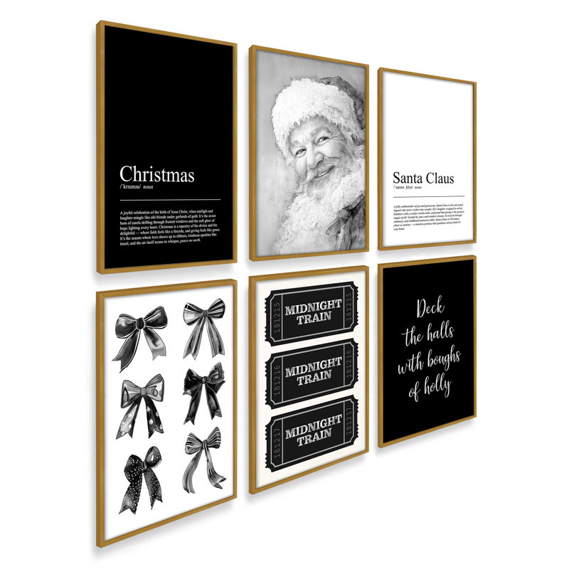 Collection Silent Night, reproduction d'art, H 17,5 po x l 81 po, Or poli