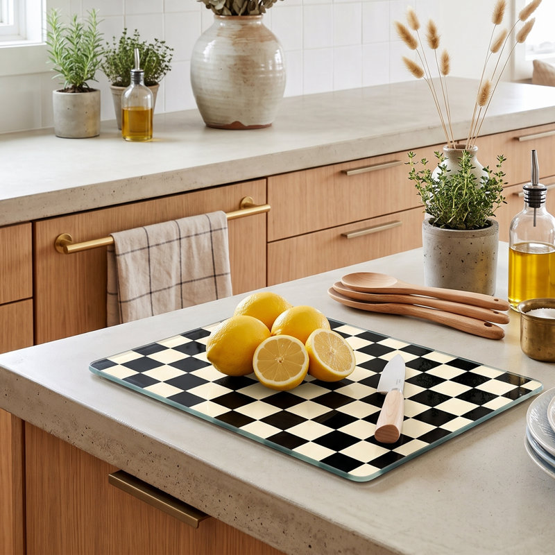 Adair Checkered Cutting Board