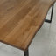 Farmingville Oak Solid Wood Top Metal Base Dining Table-399480703