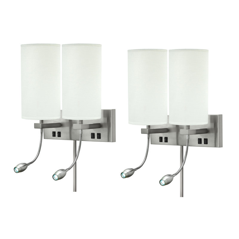 LED Plug-in Armed Sconce