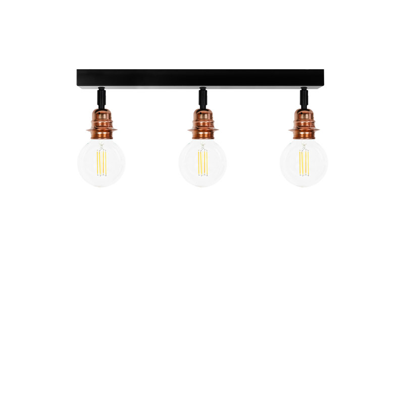 Greg 48cm 3 - Light Track Kit, Copper/Black