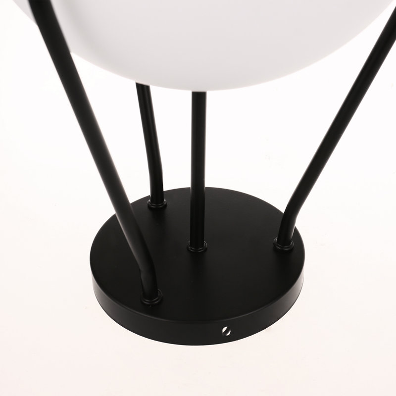 Global Glass Flush Mount, Black