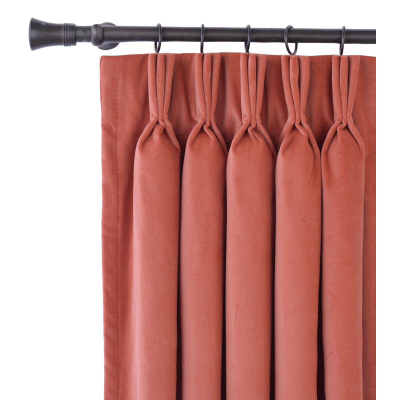 Rena Wool Room Darkening Curtain Single Panel, 20" W x 96" L