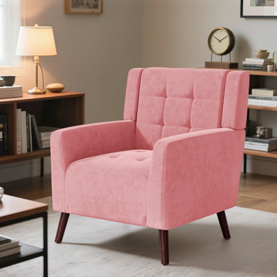 Chaise d'appoint moderne avec fauteuil capitonné et capitonné