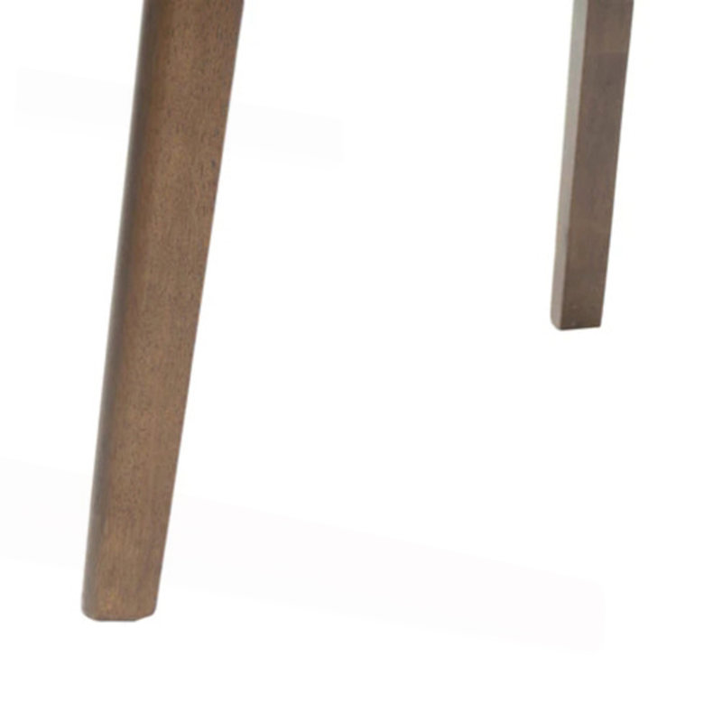 Table de bar ronde en bois de style moderne du milieu du siècle – Table de bar de 107 cm de haut avec pieds fuselés pour la cuisine, la salle à manger ou le bar à domicile, noyer naturel