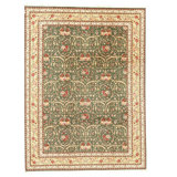 High-Quality Hand-Knotted Olive Green And Gold Area Rug
