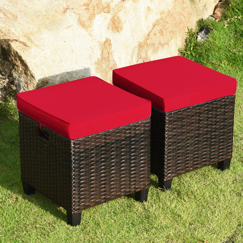 Ensemble de 2 repose-pieds de jardin Pleven