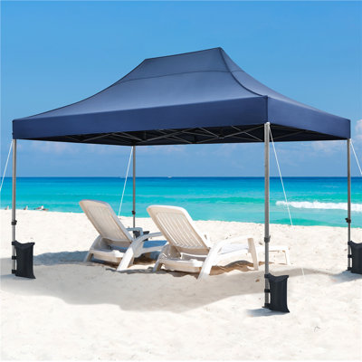 15 x 10 FT Steel Pop-Up Canopy