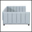Lit plateforme tapissier grand et simple TG