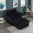 This single-seat corduroy sofa comes with an ottoman and throw pillows. It's perfect for sitting or lying down comfortably in the living room, on the balcony, or in the study-836046549