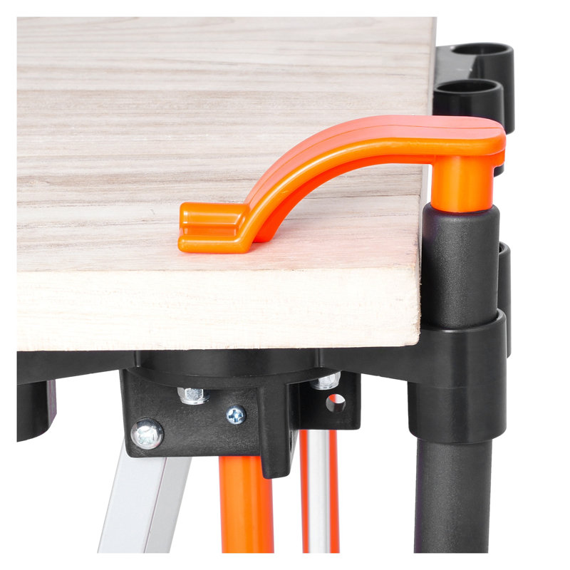 Table de travail pliante portative robuste - chevalet pliable d'une capacité de 2 500 lb avec accessoires