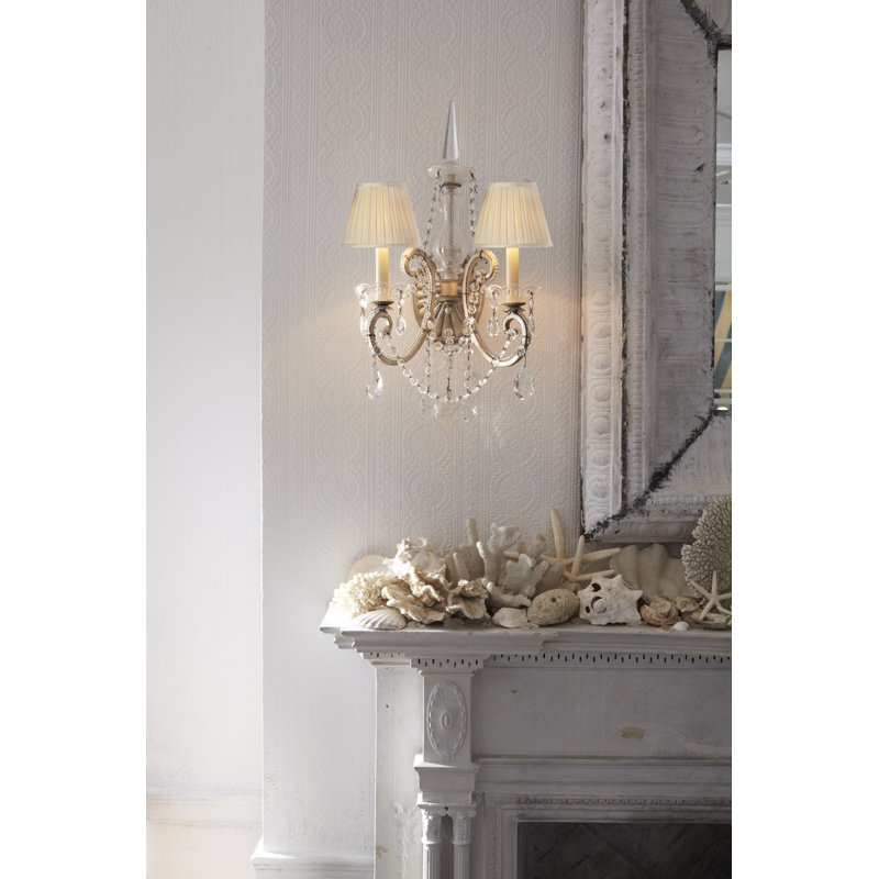 Ralph Lauren Adrianna 2 Light Candle Wall Light, Antiqued Gild