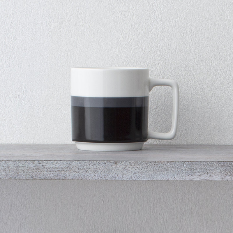 Noritake Colorstax Stripe Mugs, 16 oz., Black, 4
