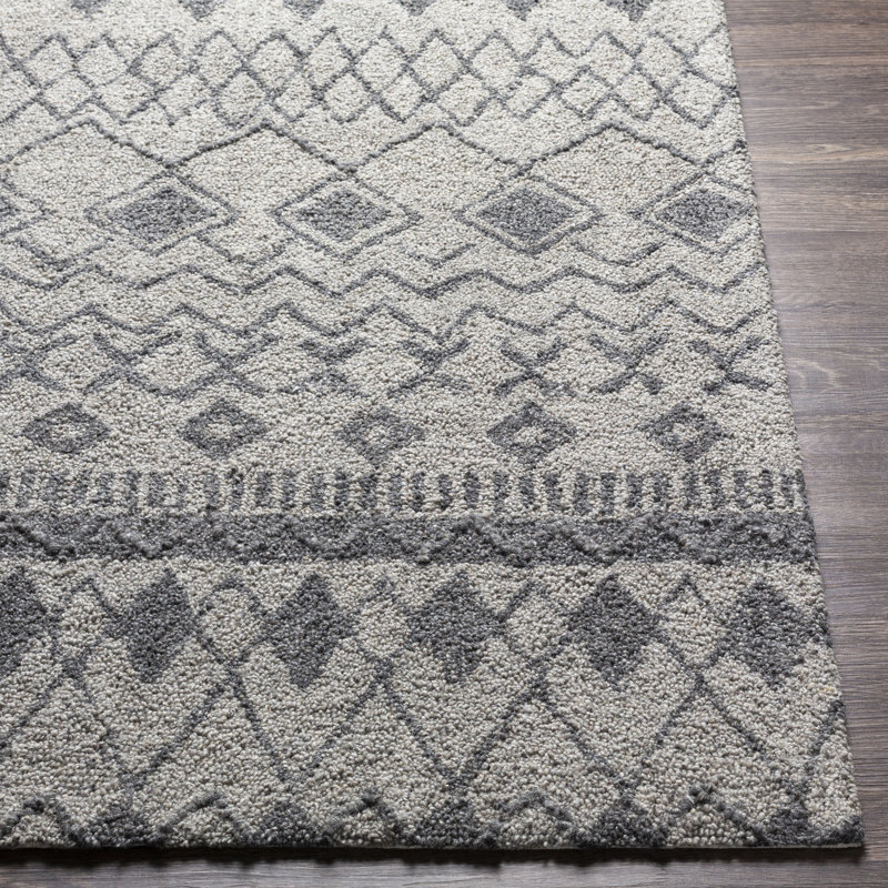 Tapis gris Kizzie, Rectangle 9 pi x 12 pi