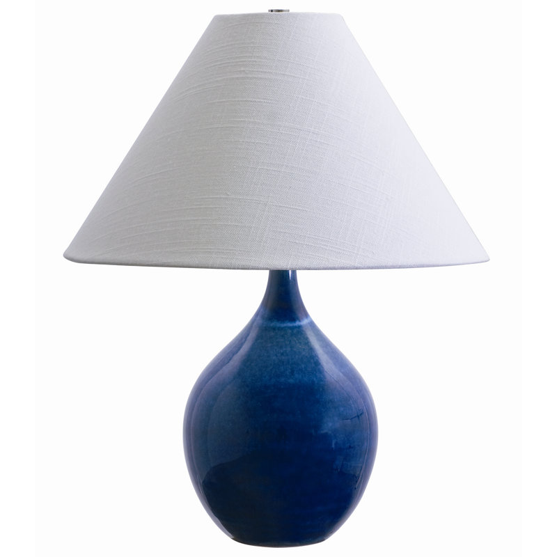 Lampe de table 19 po Libbe, Bleu lustré