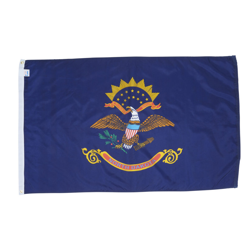 Drapeau de maison State, Dakota du Nord, Nylon, H 60 po x l 96 po