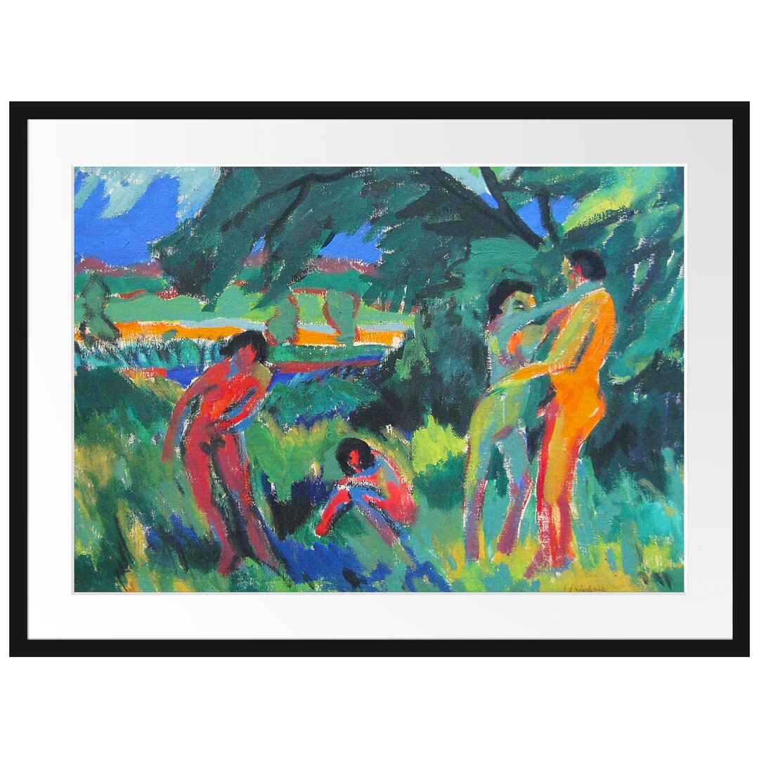 Gerahmter Kunstdruck Playing Naked People von Ernst Ludwig Kirchner