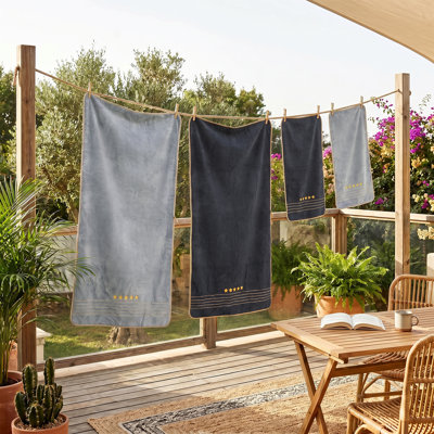 4-Pack Polyester Hand Towel And Bath Towel Set