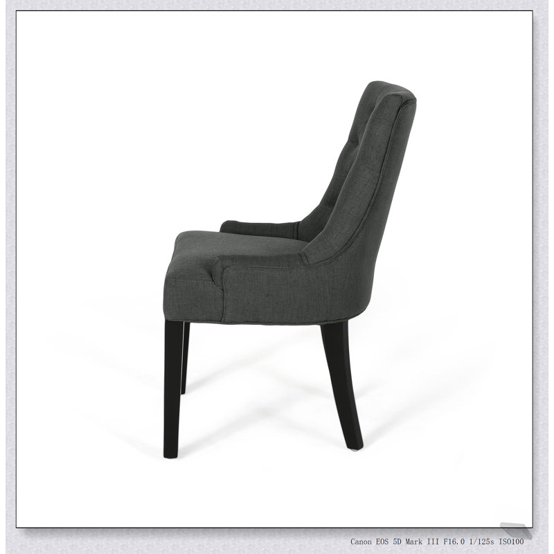 Ensemble de 2 chaises Cheney, Gris foncé