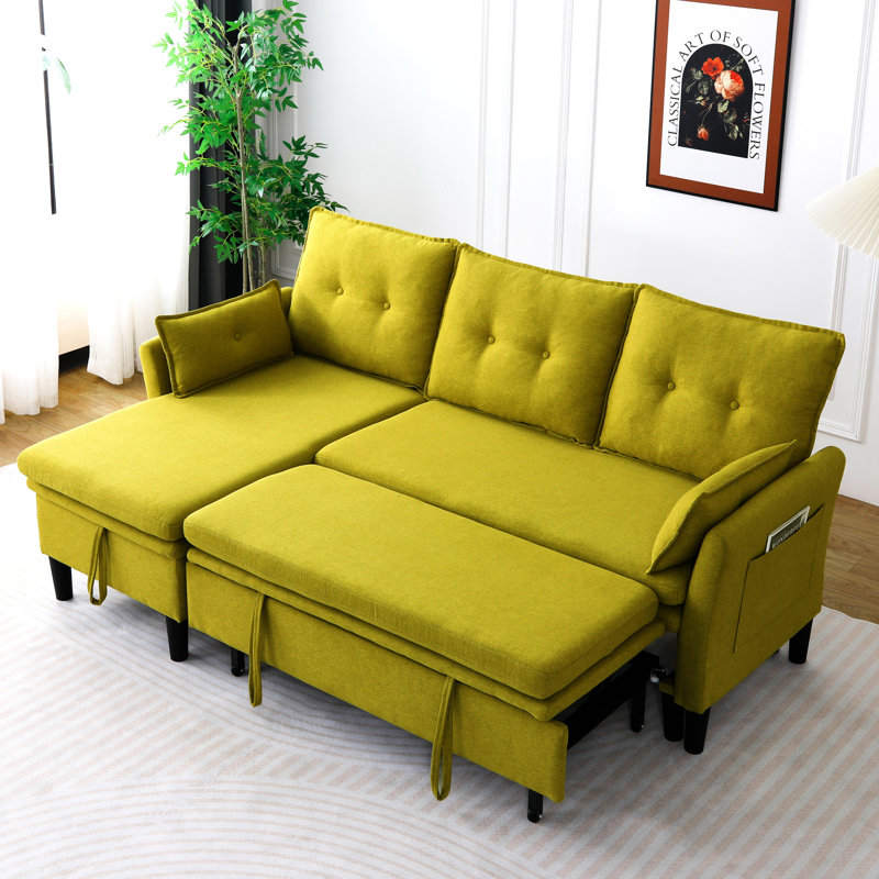 Canapé modulaire réversible en forme de L avec tissu en coton et rangement, idéal pour les décorations d'appartements de bureau 3, soirées cinéma confortables