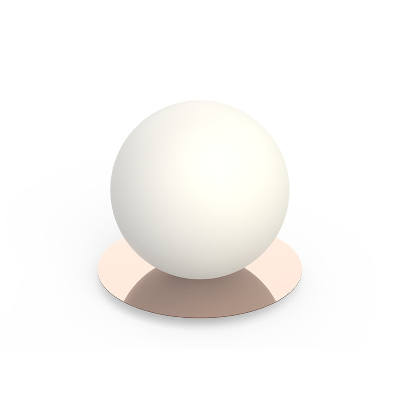 Bola Sphere Table Lamp, Rose Gold, 12.75" H x 14" W x 14" D